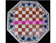   Inlay work, Pietre Dura, Side table,Dual Purpose chessboard 17" Chess-17144